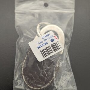 Silver & Leather Key fob Key Chain. Stocking Stuffer!